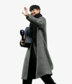 Premier League Los Angeles FC 2025 Champions League Son HeungMin Grey Tweed Coat Unisex