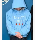 The Tonight Show Starring Jimmy Fallon 2025 Timothée Chalamet Blue Marty Supreme Hoodie Jacket For Unisex