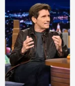 Tv Series The Tonight Show Starring Jimmy Fallon S13 Denis Leary Brown Leather Jacket For Unisex
