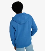 Wrangler x Stranger Things TV Series S05 Eleven Blue Zip Up Fleece Hoodie For Unisex