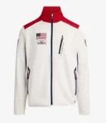 Winter Olympic Team USA 2026 White Track Jacket For Unisex