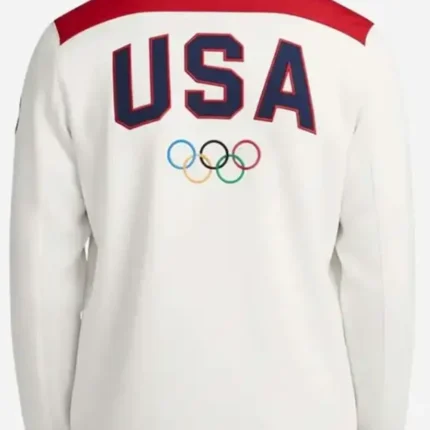 Winter Olympic Team USA 2026 White Track Jacket