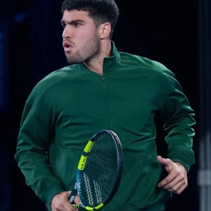 Unisex 2026 Australian Open Previews Carlos Alcaraz Green Fleece Jacket