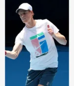 2026 Jannik Sinner Australian Open Previews White T-Shirt