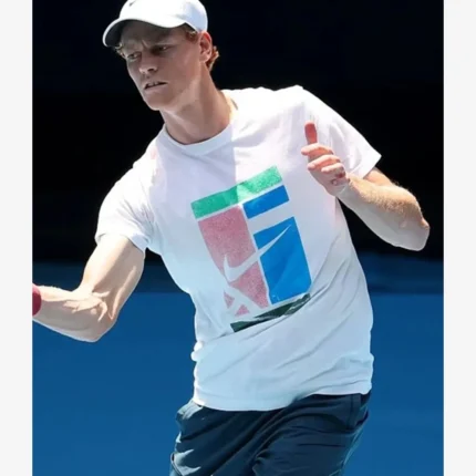 2026 Jannik Sinner Australian Open Previews White T-Shirt