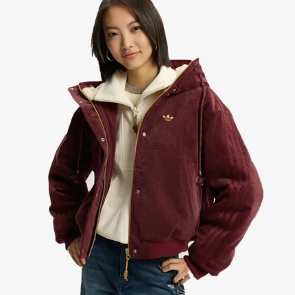 Unisex Adidas Brown Corduroy Padded Jacket – LNY SS26