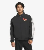 Adidas Chinese New Year 2026 3-Stripes Black Fleece Bomber Jacket