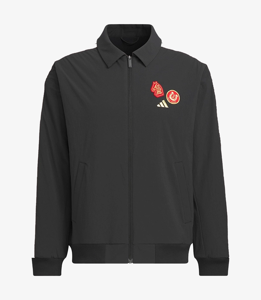 Adidas Chinese New Year 2026 3-Stripes Black Fleece Bomber Jacket Unisex Adidas Chinese New Year 2026 3-Stripes Black Fleece Bomber Jacket