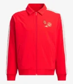 Adidas Chinese New Year 2026 3-Stripes Woven Fleece Red Bomber Jacket For Unisex