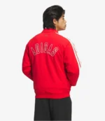 Adidas Chinese New Year 2026 3-Stripes Woven Fleece Red Bomber Jacket