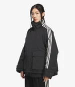 Adidas Premium 3-Stripes Oversized 3S Black Padded Jacket