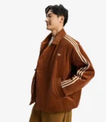 Adidas SS26 Chinese New Year Pad Brown Jacket in Corduroy