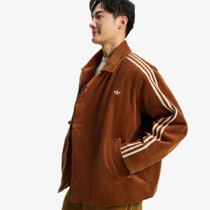 Adidas SS26 Chinese New Year Pad Brown Jacket in Corduroy