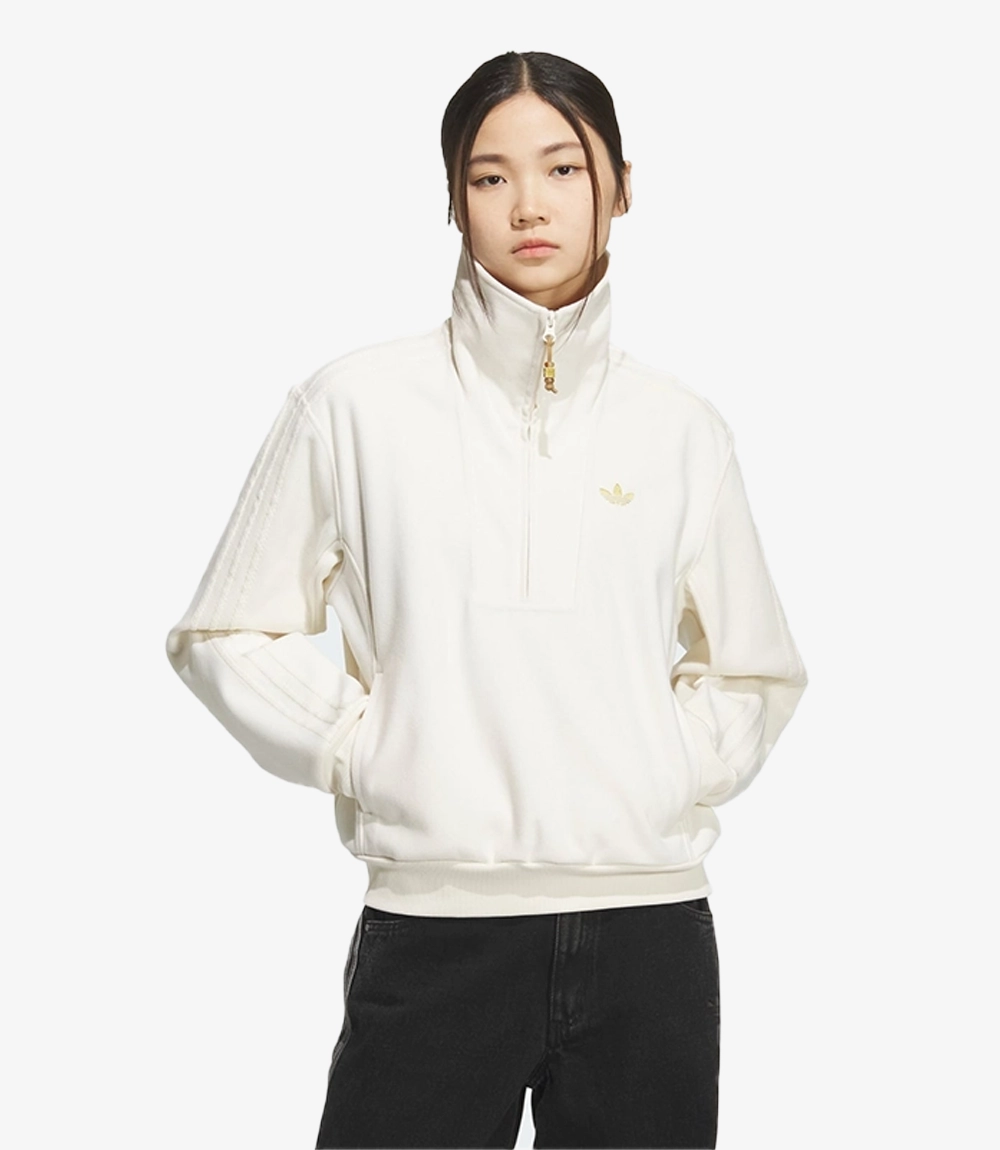 Adidas SS26 Lunar New Year Halfzip Fleece Sweatshirt in Cream Unisex Adidas SS26 Lunar New Year Halfzip Fleece Sweatshirt in Cream