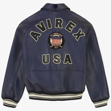 Avirex Bomber American Flight Real Leather Jacket