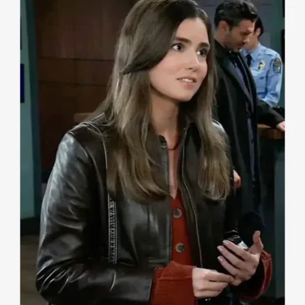 Braedyn Bruner General Hospital 2025 Emma Scorpio-Drake Leather Jacket