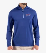Buffalo Bills Cutter & Buck Coastline Epic Comfort Quarter-Zip Pullover Royal Blue T-Shirt For Unisex
