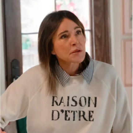 Christa Miller Shrinking S03 Liz Raison D’Etre White Sweatshirt