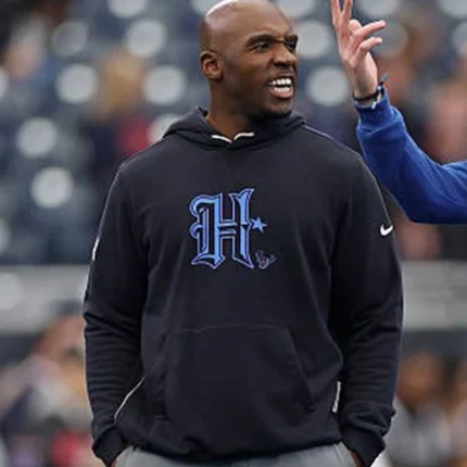 Unisex Coach DeMeco Ryans Houston Texans Nike Alt Offensive Set Play Black Pullover Hoodie