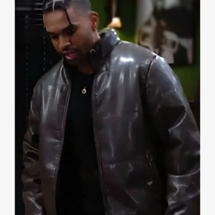 Unisex David Lami Friebe Beyond the Gates Tv Series Izaiah Hawthrone Brown Leather Jacket