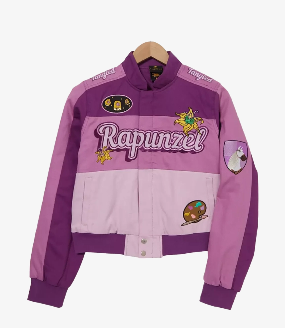 Disney Tangled Live Action Movie Rapunzel Moto Jacket Purple Unisex Disney Tangled Live Action Movie Rapunzel Moto Jacket Purple