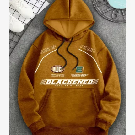 Unisex Fashion Unloose Blackened Graphic Print Hoodie