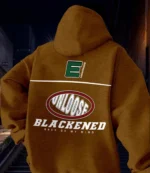 Fashion Unloose Blackened Graphic Print Hoodie