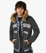 Faux-Fur-Trim-Zip-Up-Big-Sur-Graphic-Hoodie-For-Unisex
