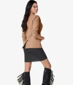 Fringe Suiting Beige Blazer