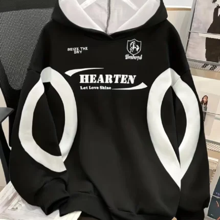 Unisex Hearten let love Shine Black Hoodie