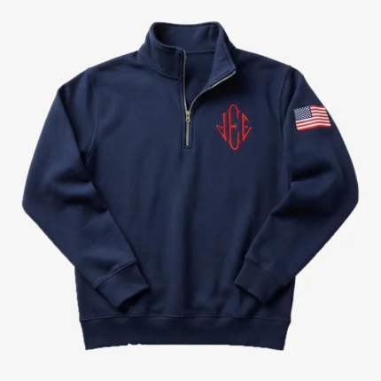 Unisex J.E.E Epstein Quarter Zip USA Sleeve Sweatshirt