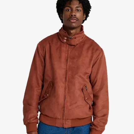 Joe Keery Wrangler x Stranger Things TV Series S05 Steve Harrington Brown Suede Jacket