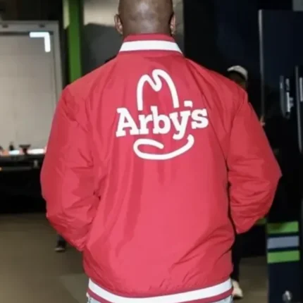 Kenneth Walker Arby’s Red Varsity Bomber Jacket
