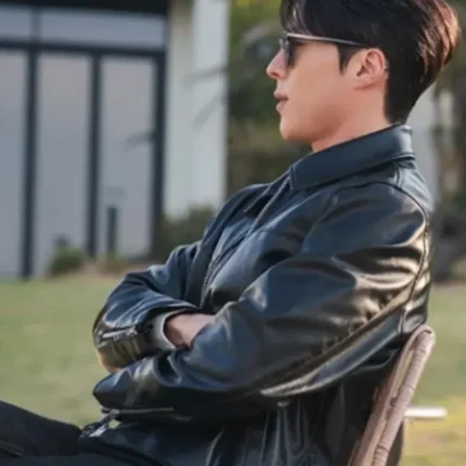 Unisex Kong Ji-hyeok Dynamite Kiss Tv Series Jang Ki-yong Black Leather Jacket