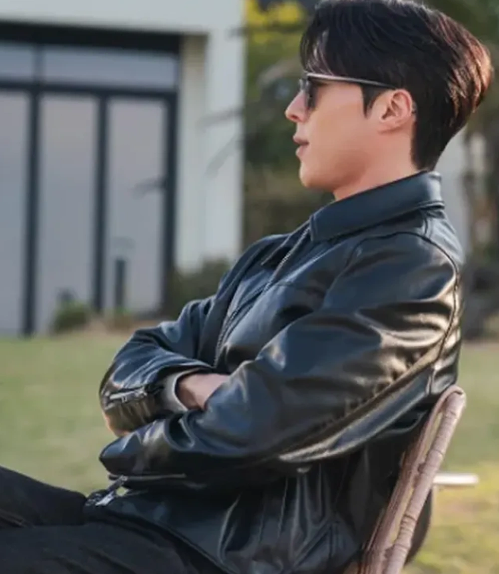 Kong Ji-hyeok Dynamite Kiss Tv Series Jang Ki-yong Black Leather Jacket Unisex Kong Ji-hyeok Dynamite Kiss Tv Series Jang Ki-yong Black Leather Jacket
