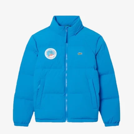 Lacoste x Olympic Heritage Cortina d’Ampezzo 1956 Collection Mens Blue Full Zip Puffer Jacket