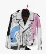 Lil Peep Benz Truck Never Say Die Hand-Painted Leather Jacket