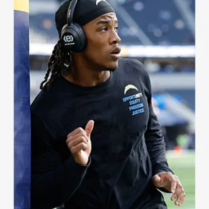 Los Angeles Chargers 2025 Inspire Change Opportunity Equity Freedom Justice Nike Long Sleeve T-Shirt in Black