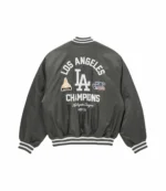 Los Angeles Dodgers New Era MLB Grey Stadium Varsity Jacket