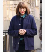 Unisex Madison Fortune Tv Series Elsbeth 2025 Nicole LaLiberte Blue Wool Jacket