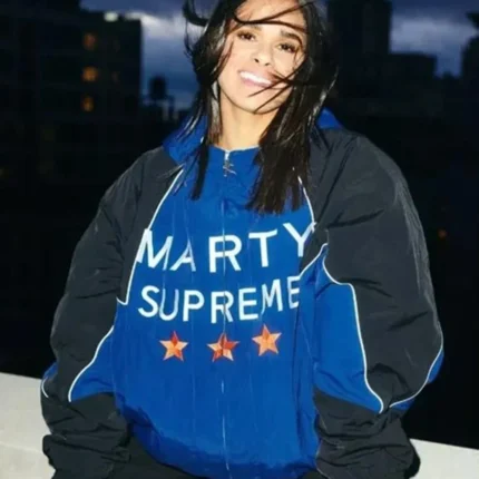 Unisex Marty Supreme Misty Copeland Blue & Black Hooded Jacket