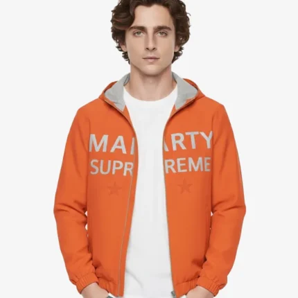 Unisex Marty Supreme Timothee Chalamet Orange Jacket