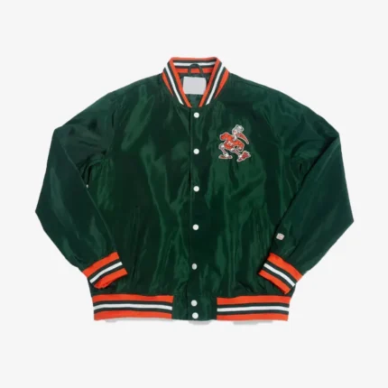 Miami Hurricanes Retro Sebastian Bomber Jacket Green