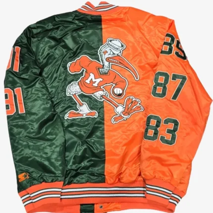 Miami Hurricanes Vintage Colorblock Starter Jacket