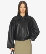Women’s Millie Oversized Black Leather Jacket