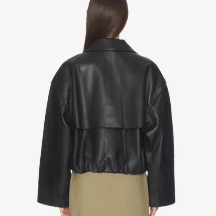 Millie Oversized Black Leather Jacket