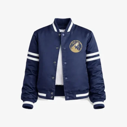 Minnesota Timberwolves Pink Full-Snap Varsity Jacket