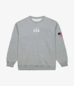 Mitchell & Ness Gray Team USA Coach Snoop Sweatshirt Grey For Unisex
