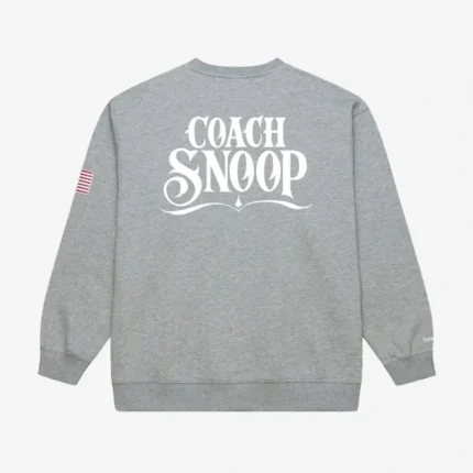 Mitchell & Ness Gray Team USA Coach Snoop Sweatshirt Grey