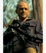 Movie Apex 2026 Taron Egerton Black Cotton Jacket